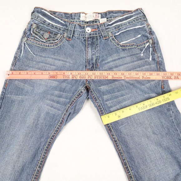 Vintage Laguna Beach Jeans Mens 34 (36x34) Y2K Skull Biker Denim Made in USA - Picture 11 of 12